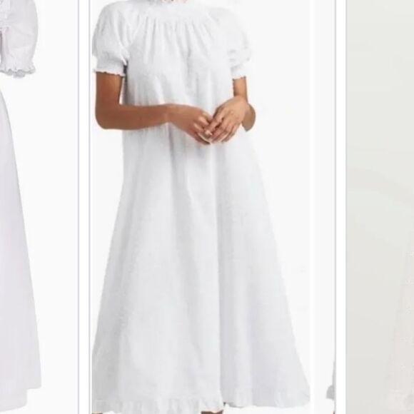 Hill House White Eyelet Nap Dress . Lounge. Beachy .Coastal. Relaxation. - Picture 5 of 15